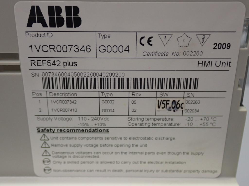 ABB 1VCR007346TYPEG0004