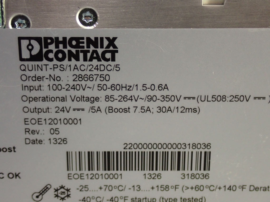 PHOENIX CONTACT QUINT-PS/1AC/24DC/5