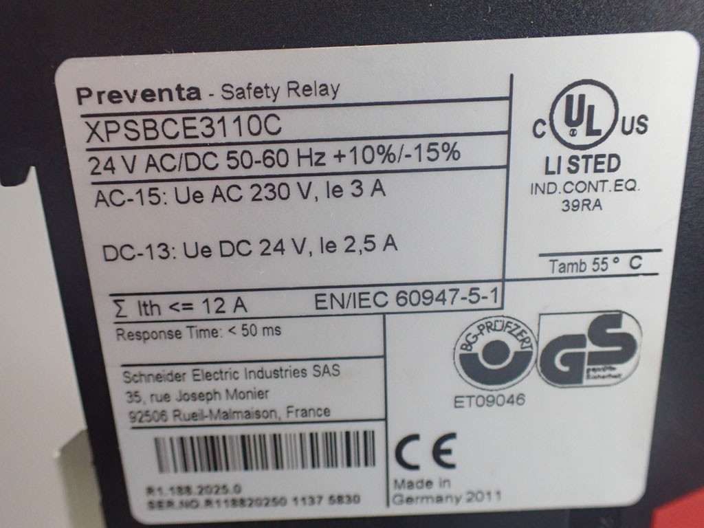 TÉLÉMÉCANIQUE  XPS-BCE3110C