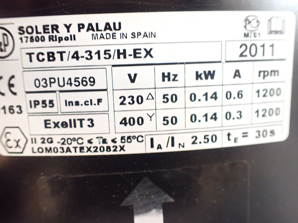 SOLER Y PALAU TCBT/4-315/H-EX