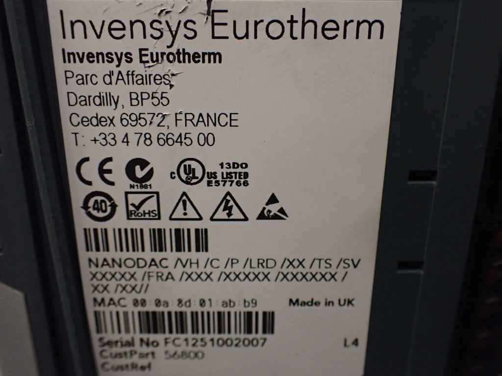 EUROTHERM NANODAC/VH/C/P/LRD/XX/TS/SV