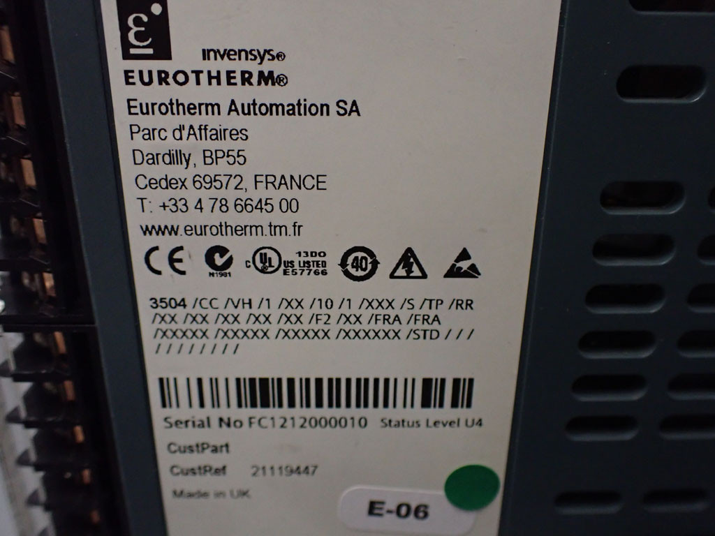 EUROTHERM 3504/CC/VH/1/XX/10/1/XXX/S