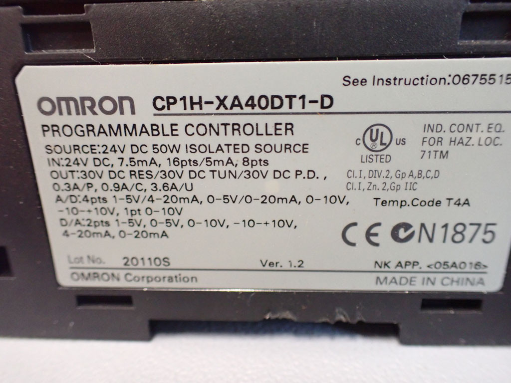 OMRON CP1H-XA40DT1-D