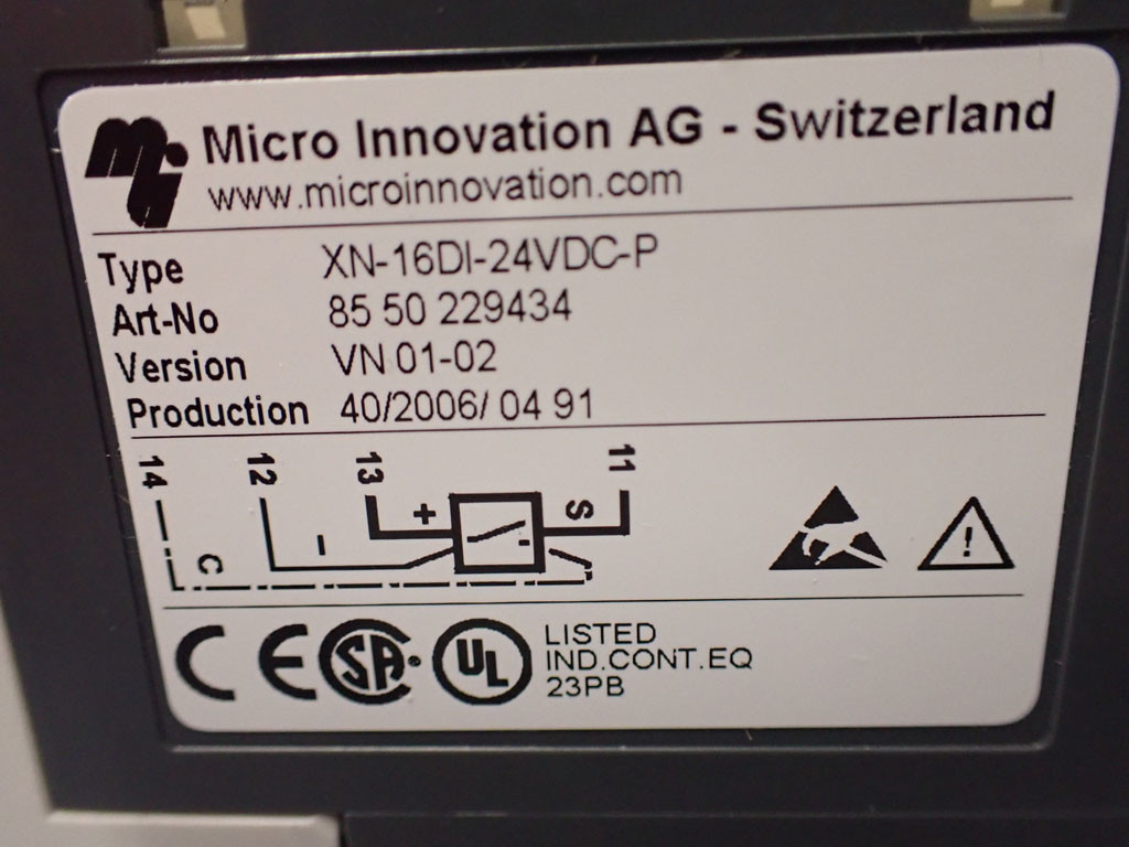 MICRO INNOVATION XN-16DI-24VDC-P