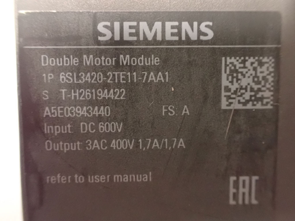 SIEMENS 6SL3420-2TE11-7AA1