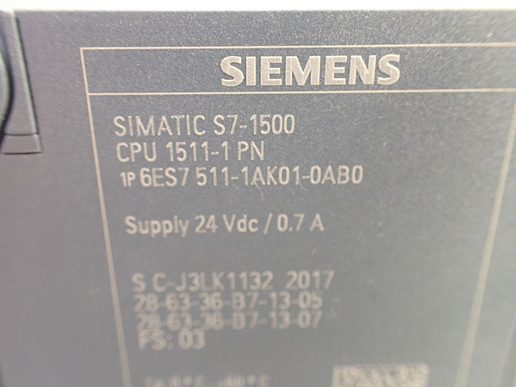 SIEMENS 6ES7511-1AK01-0AB0