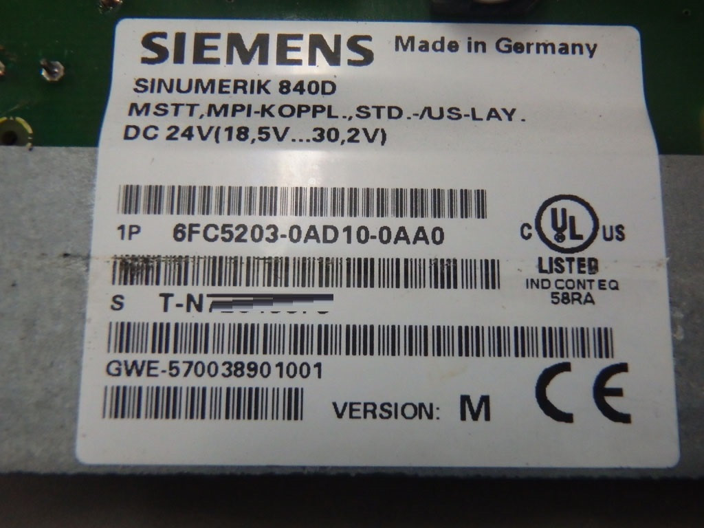 SIEMENS 6FC5203-0AD10-0AA0
