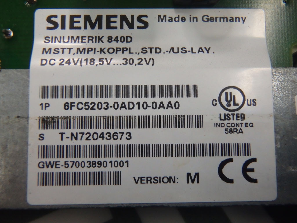 SIEMENS 6FC5203-0AD10-0AA0