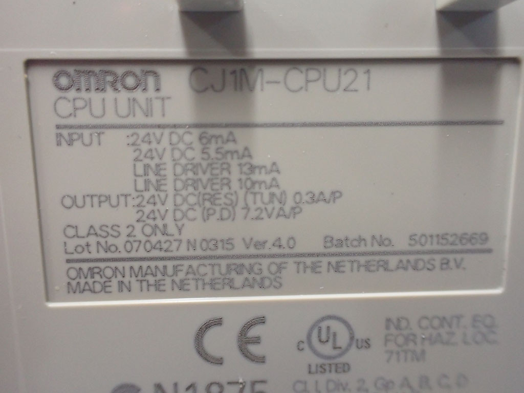 OMRON CJ1M-CPU21