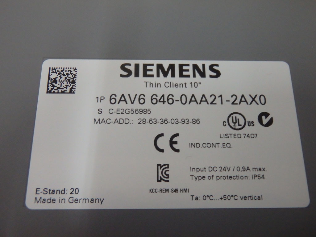 SIEMENS 6AV6646-0AA21-2AX0