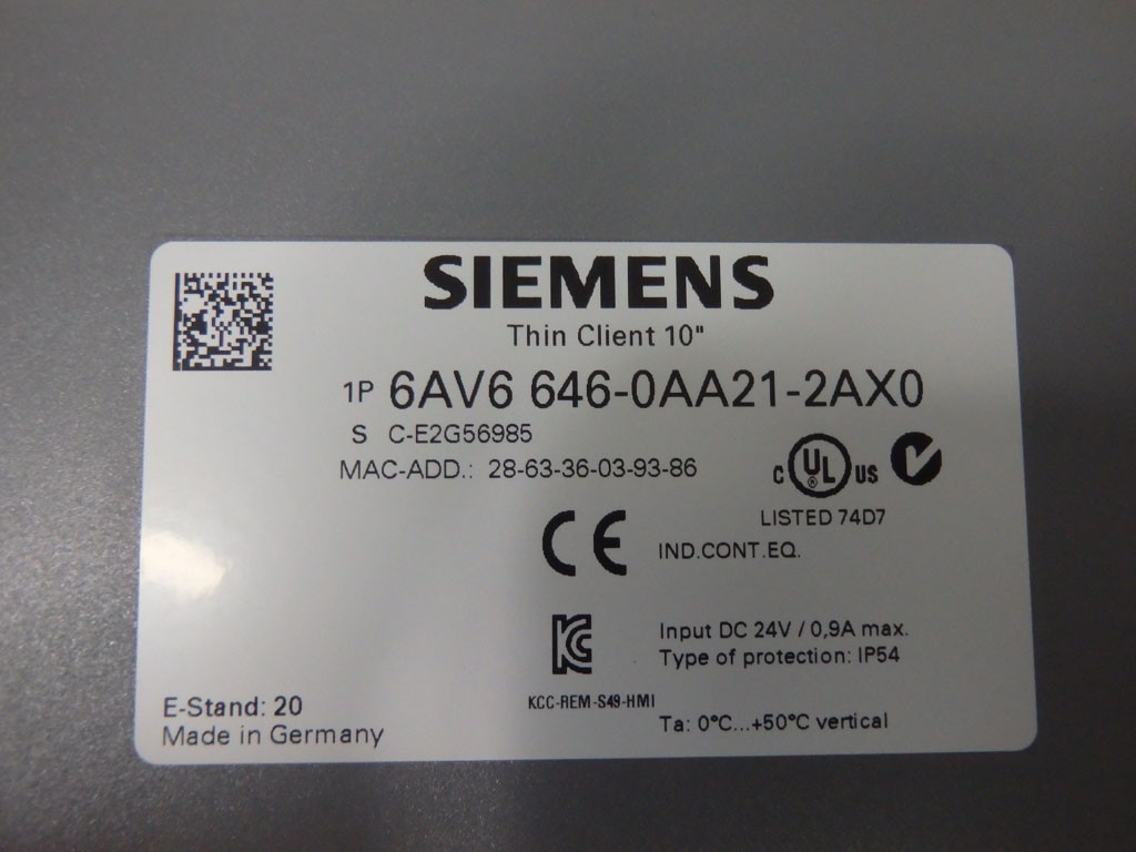 SIEMENS 6AV6646-0AA21-2AX0