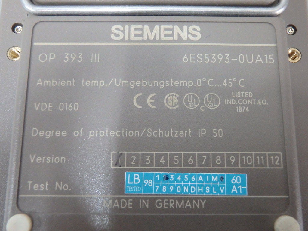SIEMENS 6ES5393-0UA15