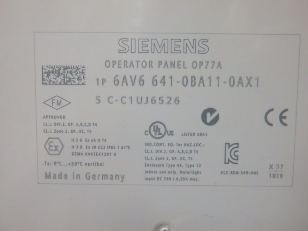 SIEMENS 6AV6641-0BA11-0AX1