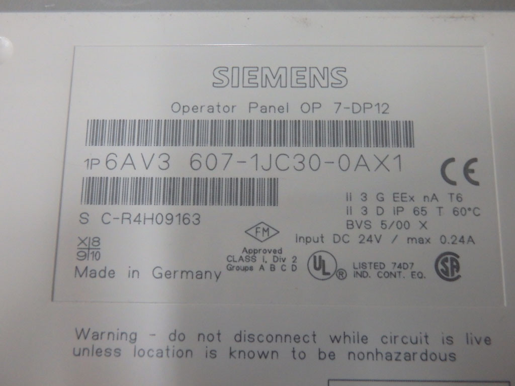 SIEMENS 6AV3607-1JC30-0AX1