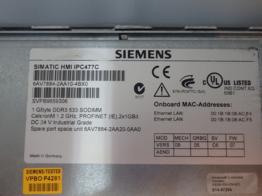 SIEMENS 6AV7884-2AA10-4BX0