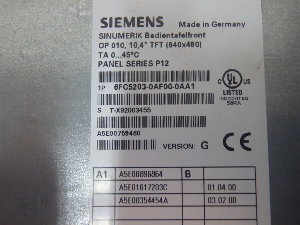 SIEMENS 6FC5203-0AF00-0AA1