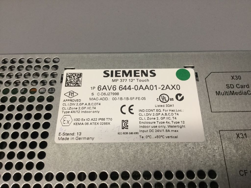 SIEMENS 6AV6644-0AA01-2AX0