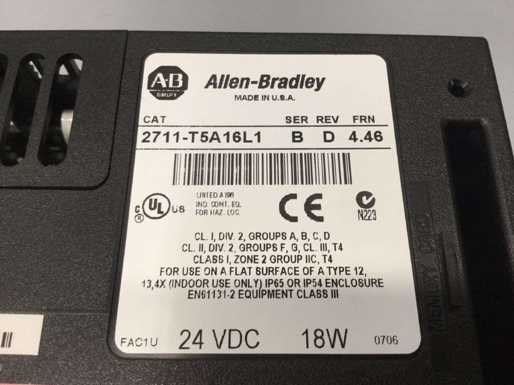 ALLEN-BRADLEY 2711-T5A16L1
