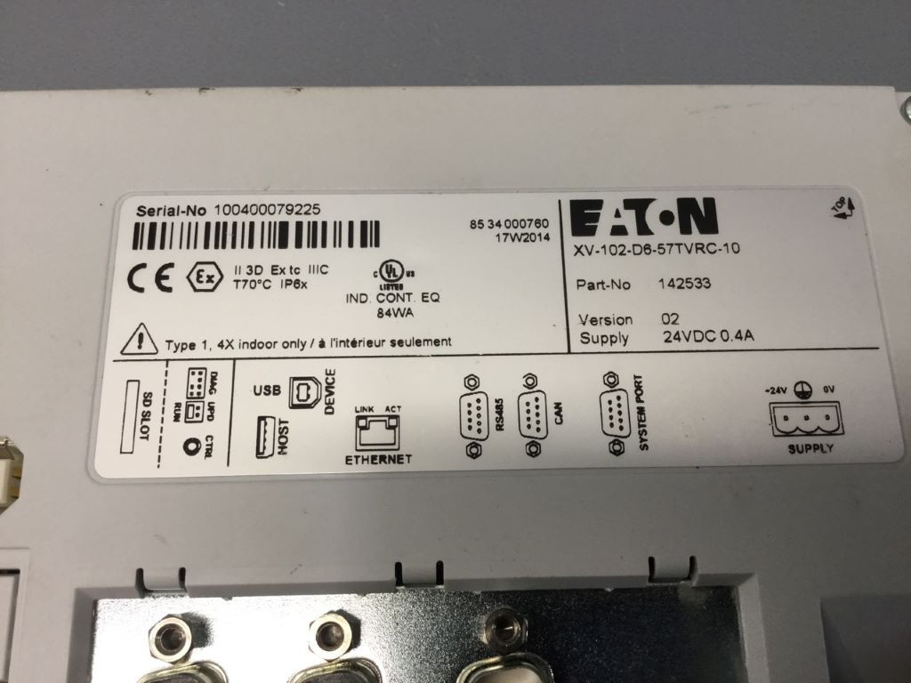 EATON MOELLER XV-102-D6-57TRC-10