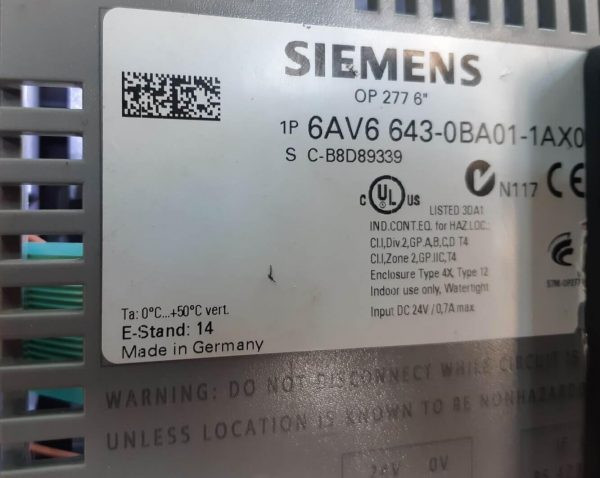 SIEMENS 6AV6643-0BA01-1AX0