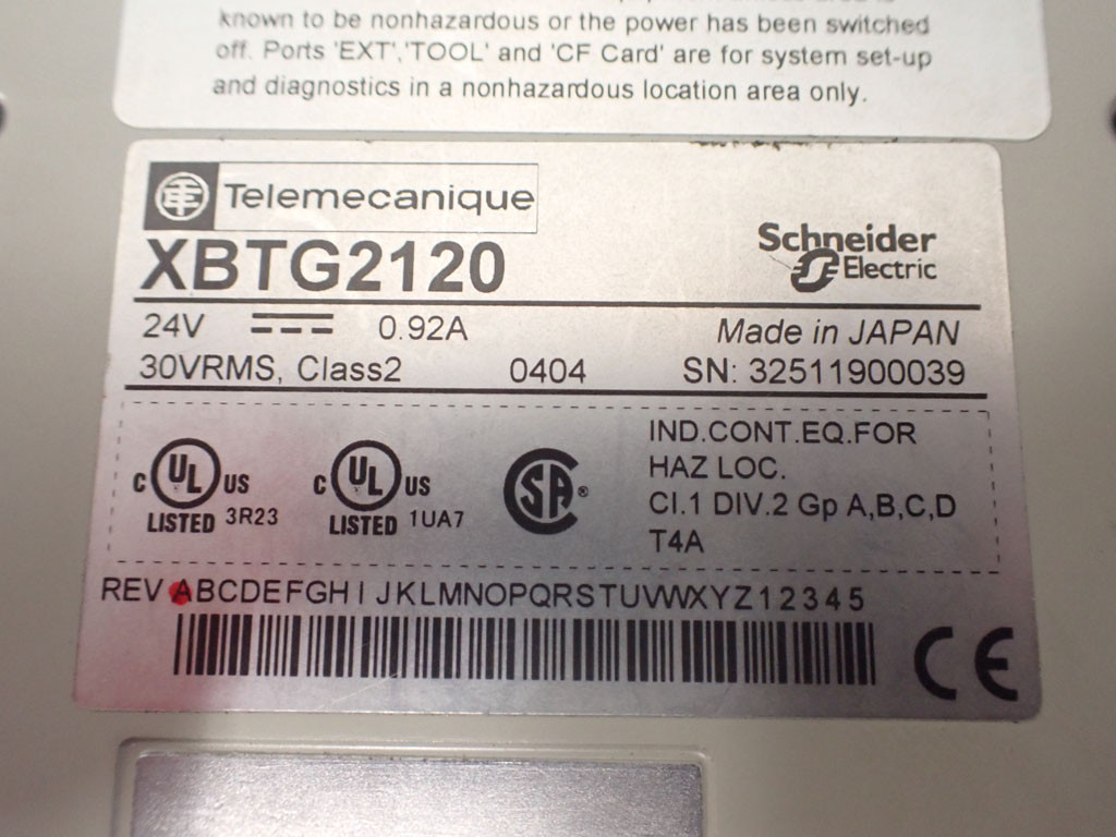 TÉLÉMÉCANIQUE  XBT-G2120