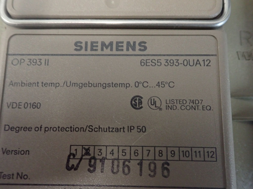 SIEMENS 6ES5393-0UA12