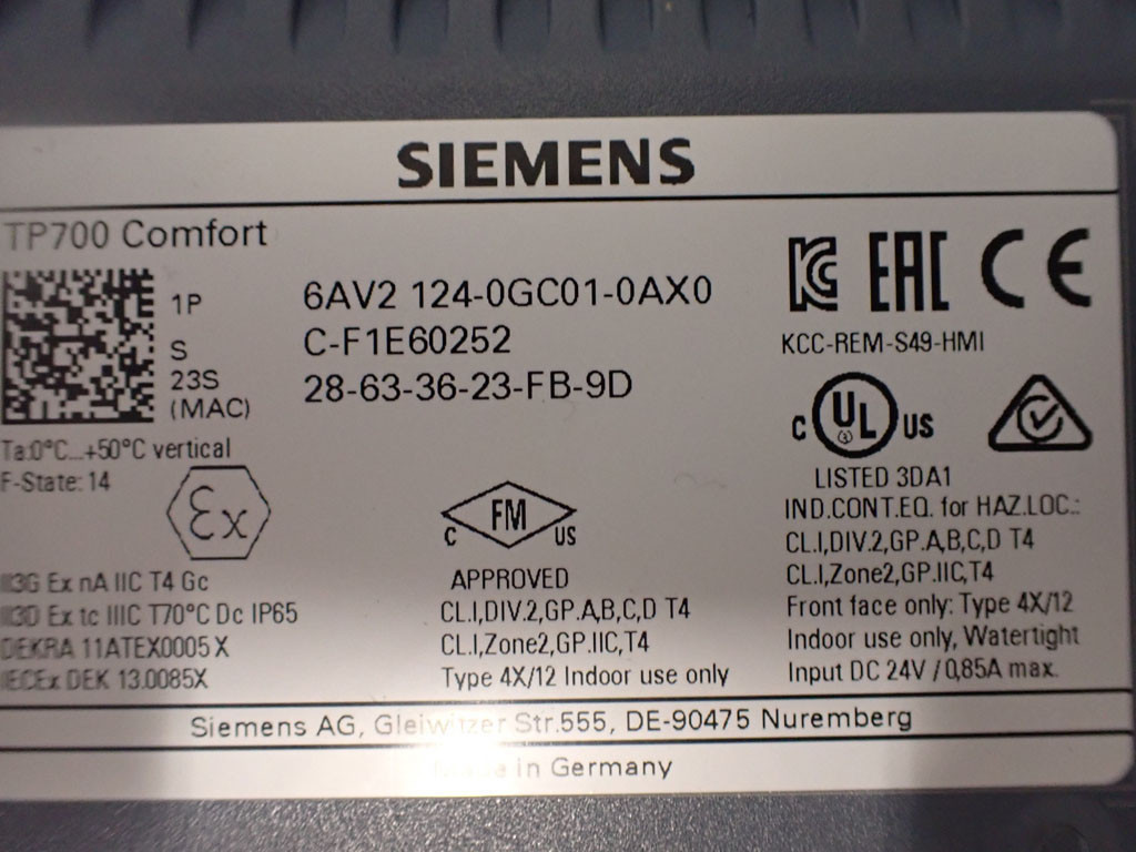 SIEMENS  6AV2124-0GC01-0AX0
