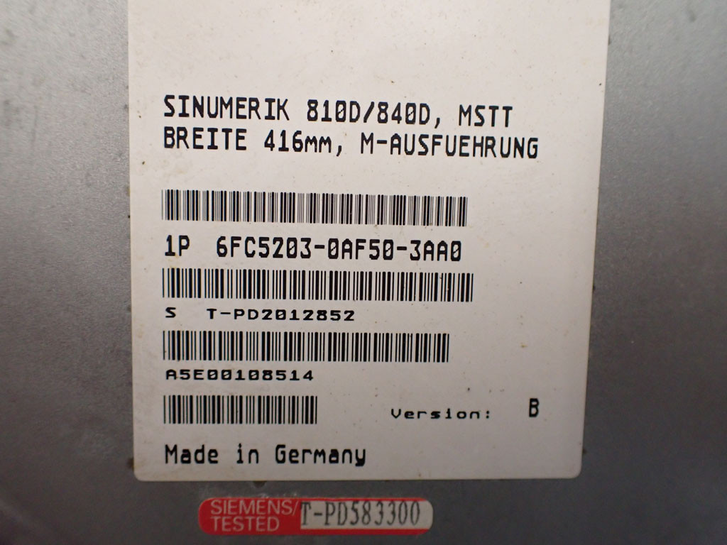 SIEMENS 6FC5203-0AF50-3AA0