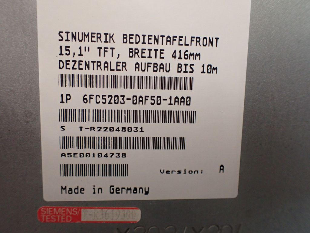 SIEMENS 6FC5203-0AF50-1AA0