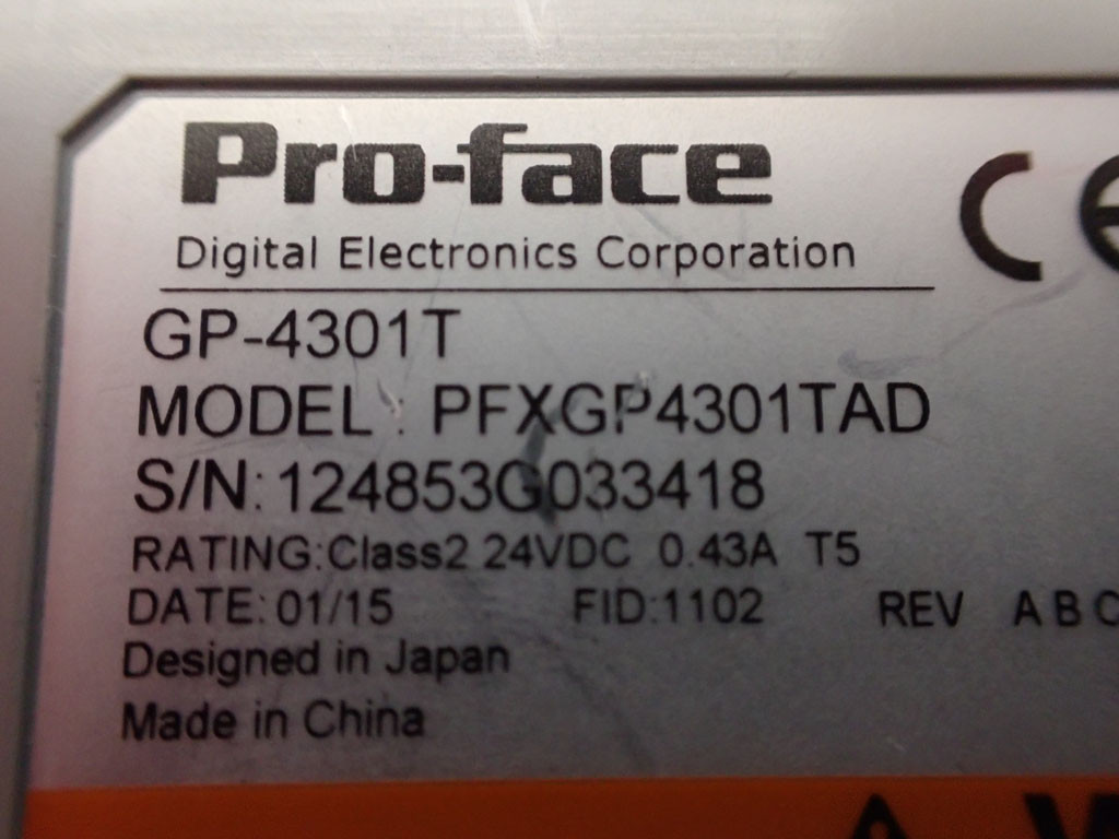 PROFACE  PFXGP-4301TAD