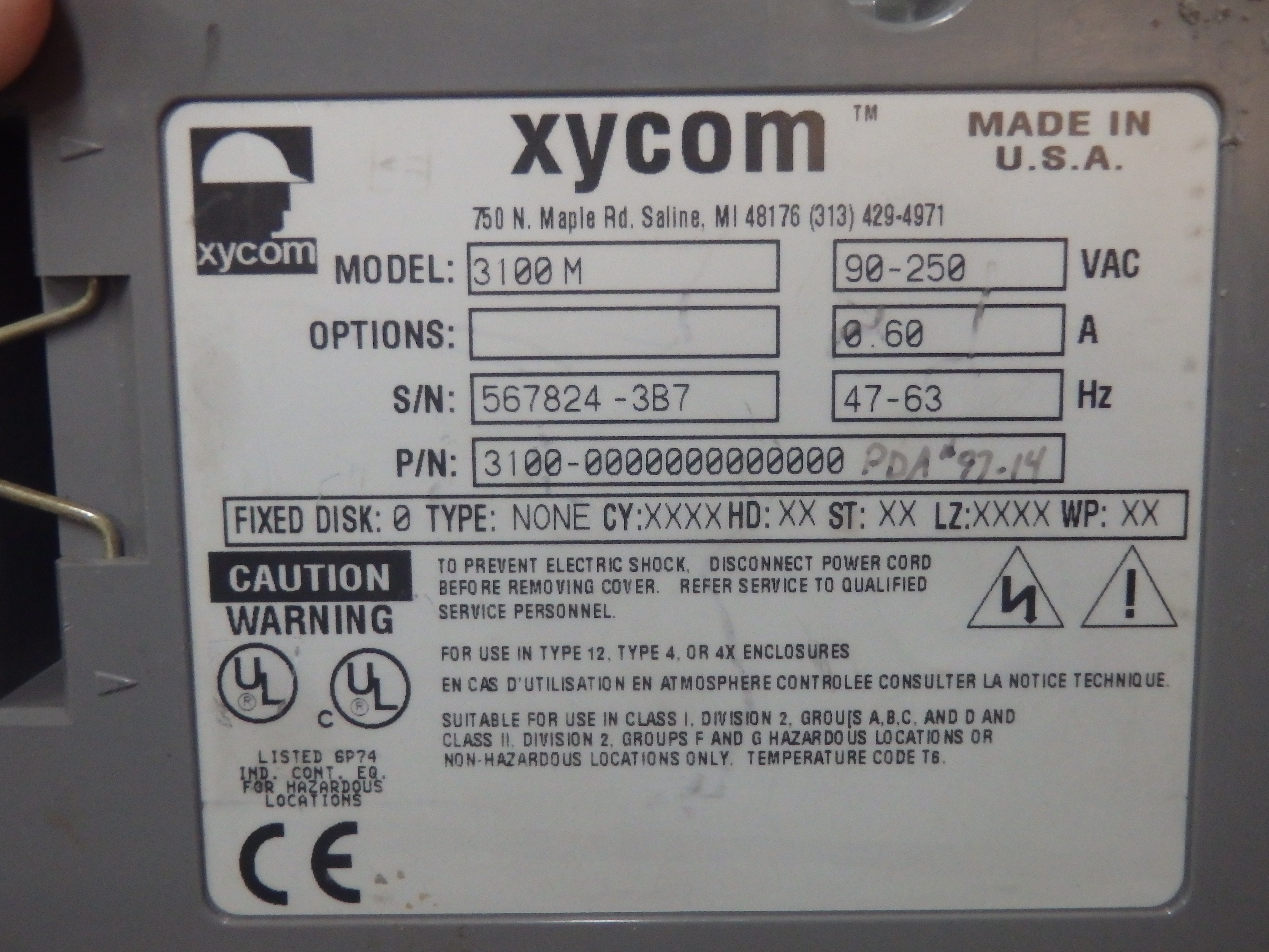 XYCOM 3100M