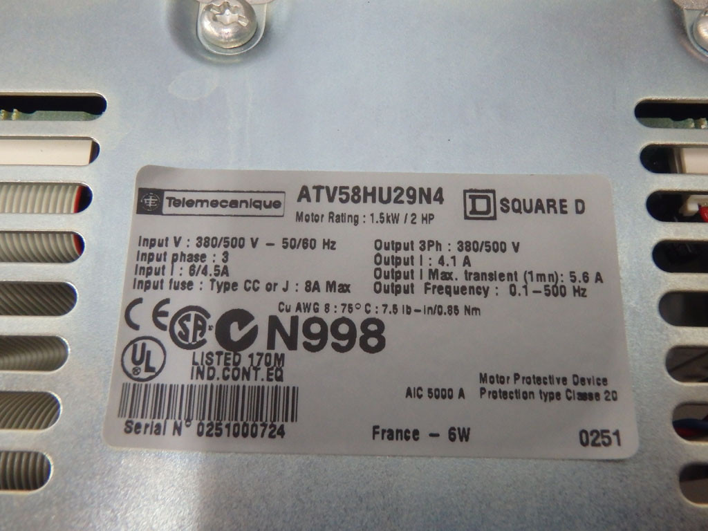 TÉLÉMÉCANIQUE  ATV58HU29N4