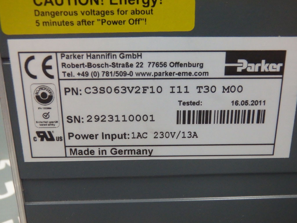 PARKER C3S063V2F10I11T30M00