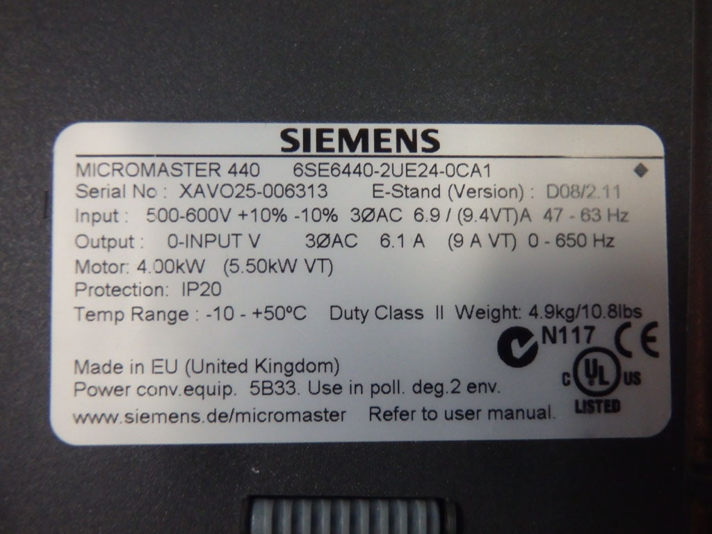 SIEMENS 6SE6440-2UE24-0CA1