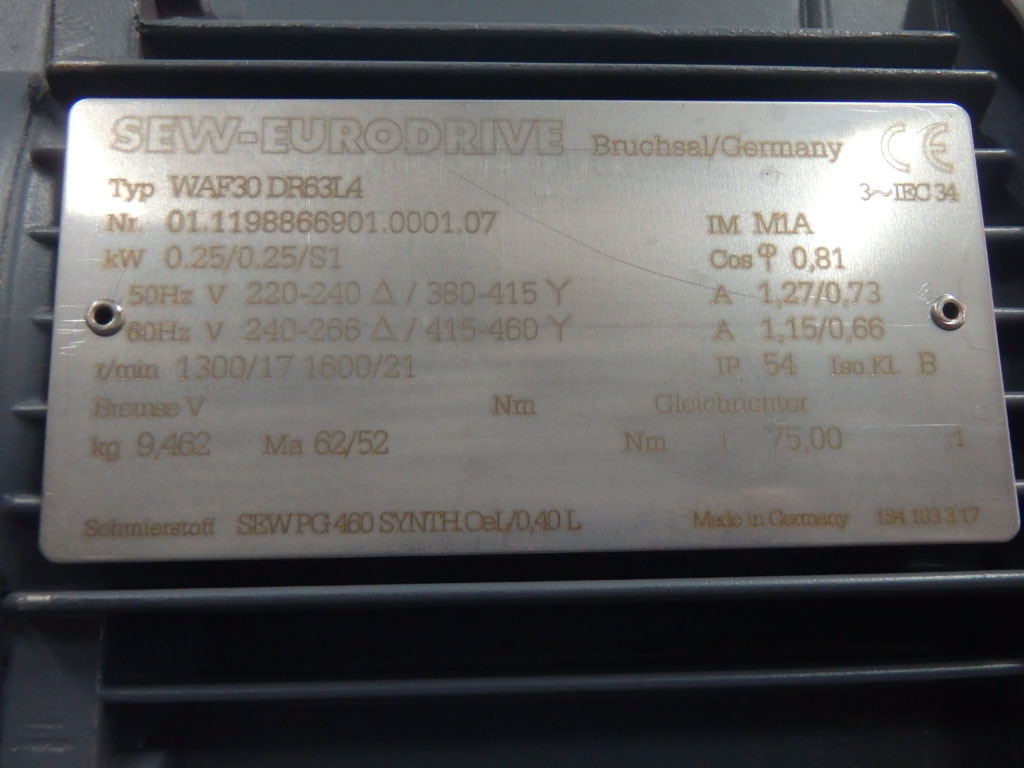SEW-EURODRIVE WAF30DR63LA