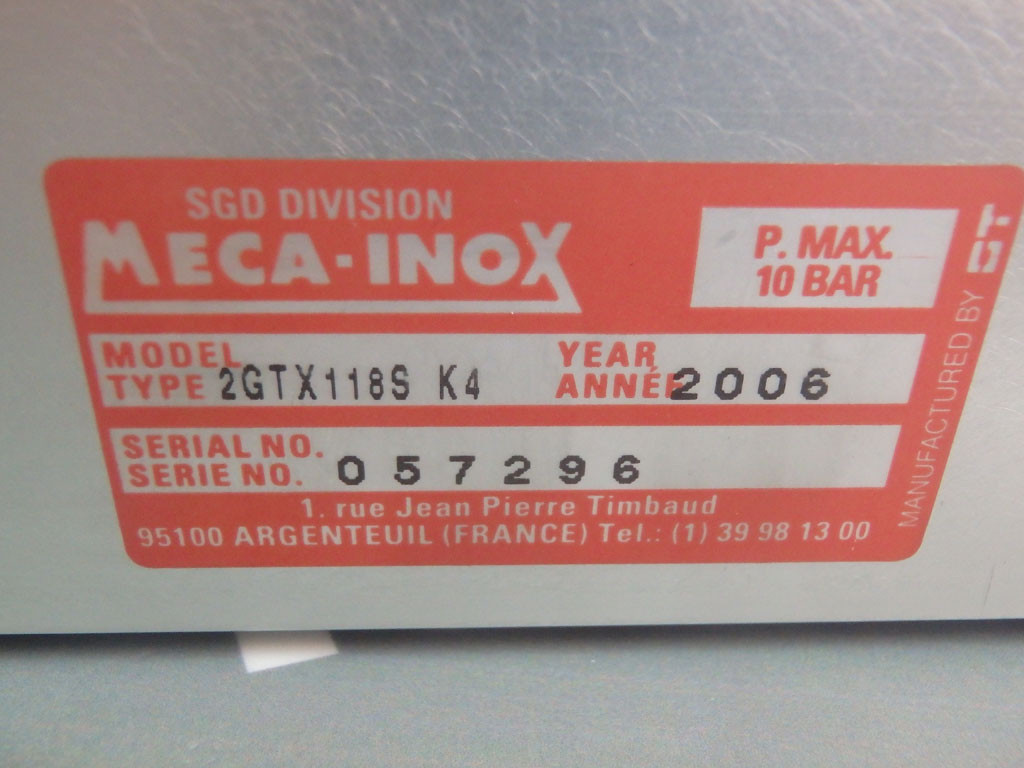 MECA-INOX 2GTX118SK4