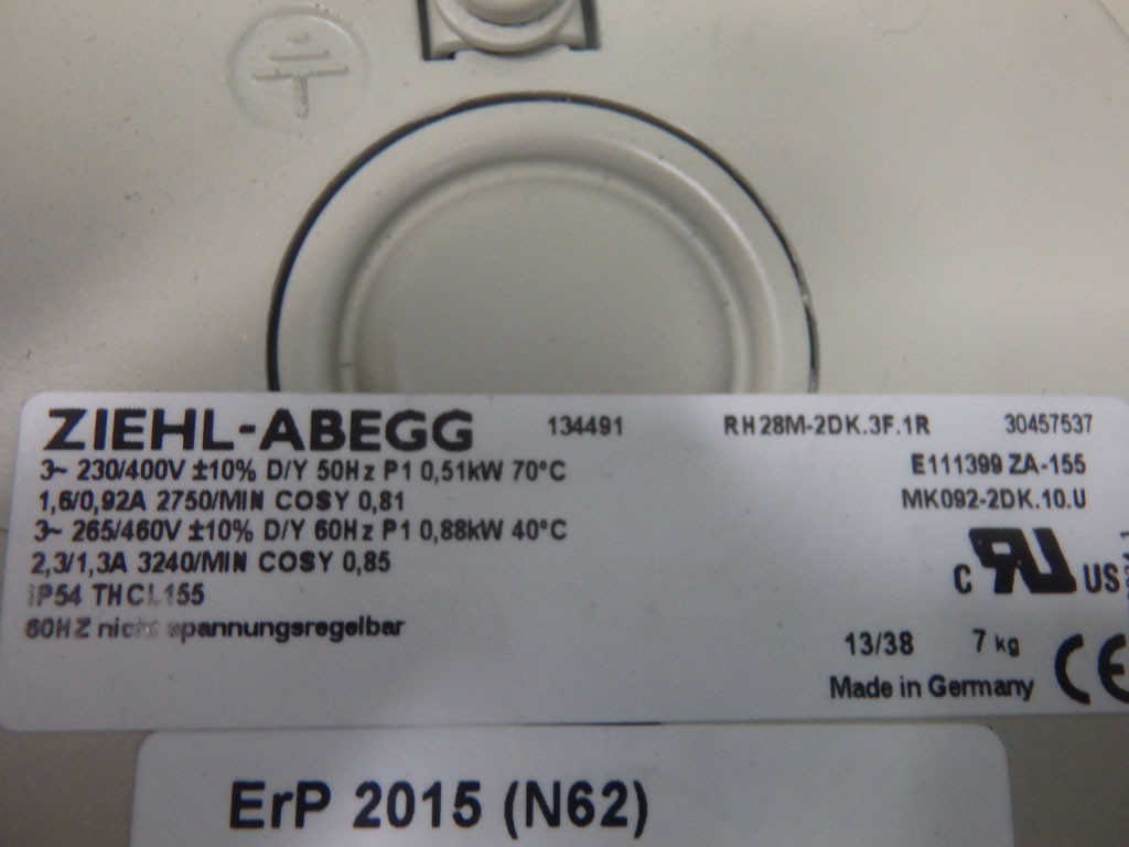 ZIEHL-ABEGG RH28M-2DK-3F-1R