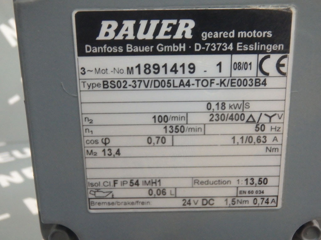 BAUER BS02-37V/D05LA4-TOF-K/E003B4