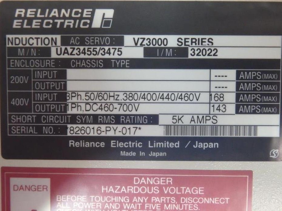 RELIANCE ELECTRIC UAZ3455/3475