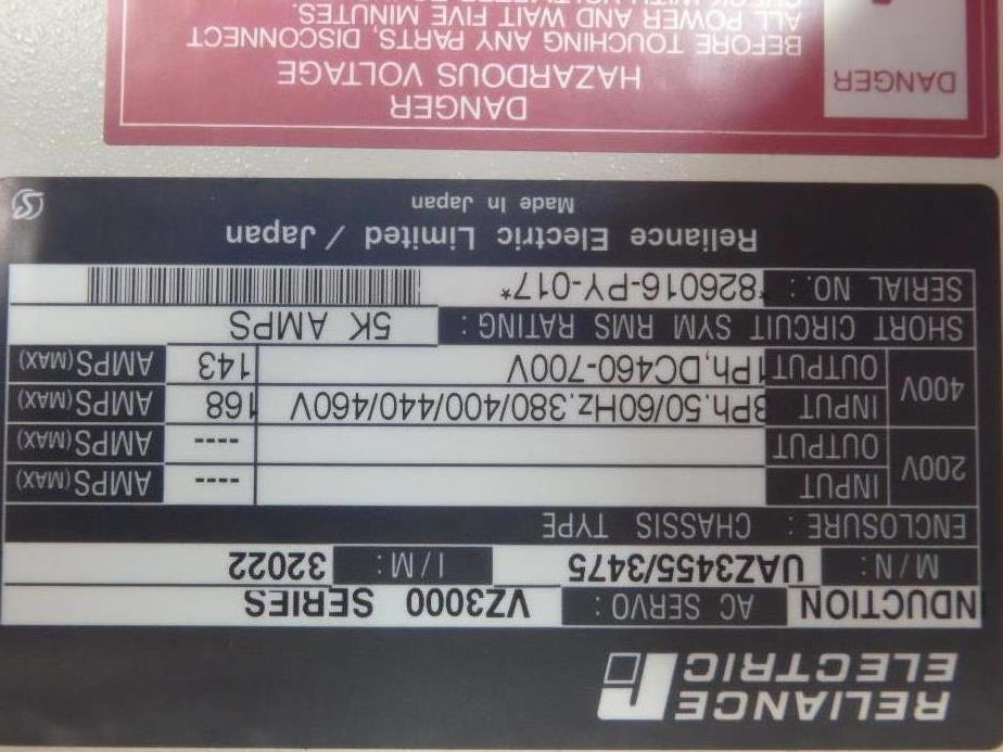 RELIANCE ELECTRIC UAZ3455/3475