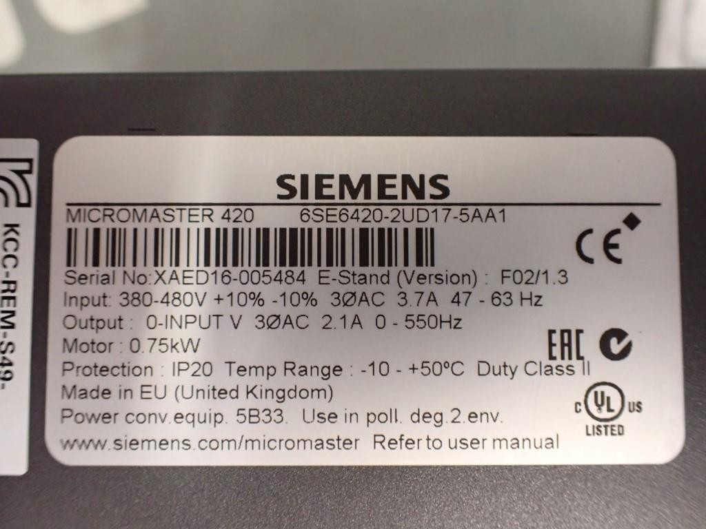 SIEMENS  6SE6420-2UD17-5AA1