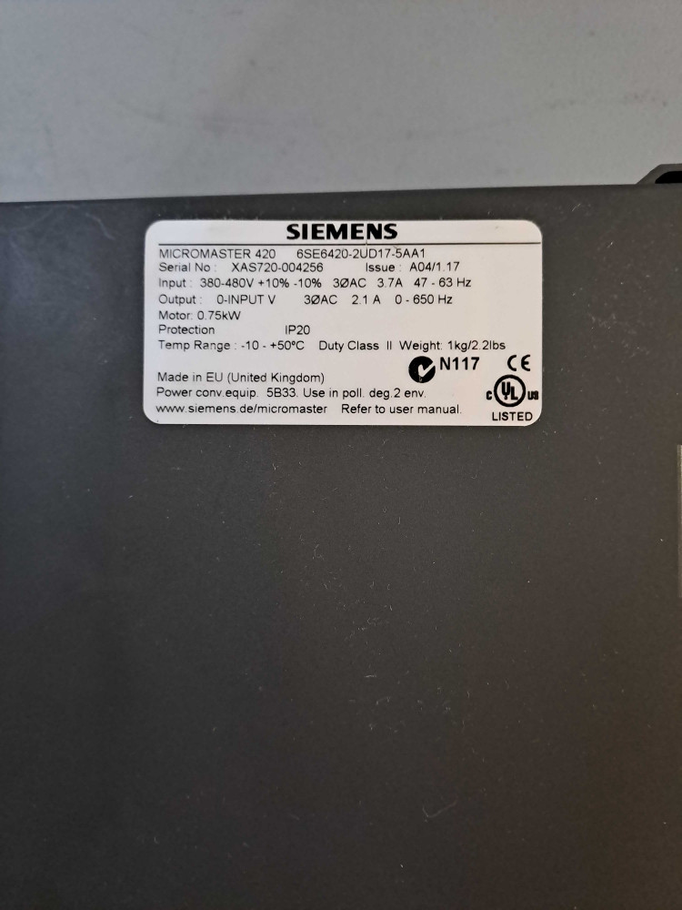 SIEMENS  6SE6420-2UD17-5AA1