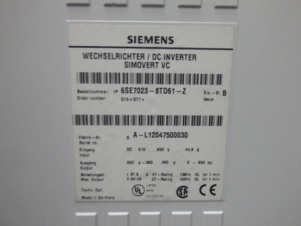 SIEMENS 6SE7023-8TD61