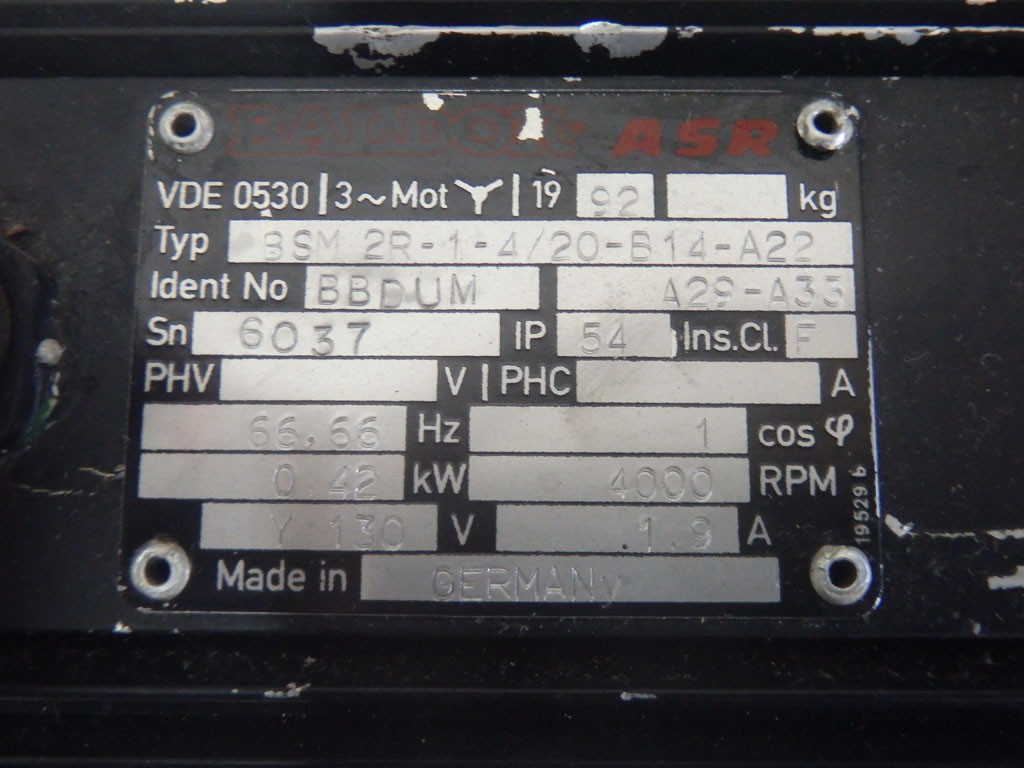 BALDOR BSM2R-1-4/20-B14-A22