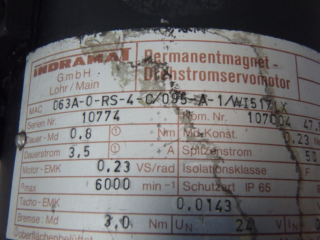 INDRAMAT MAC063A-0-RS-4-C/095-A-1/WI517LX