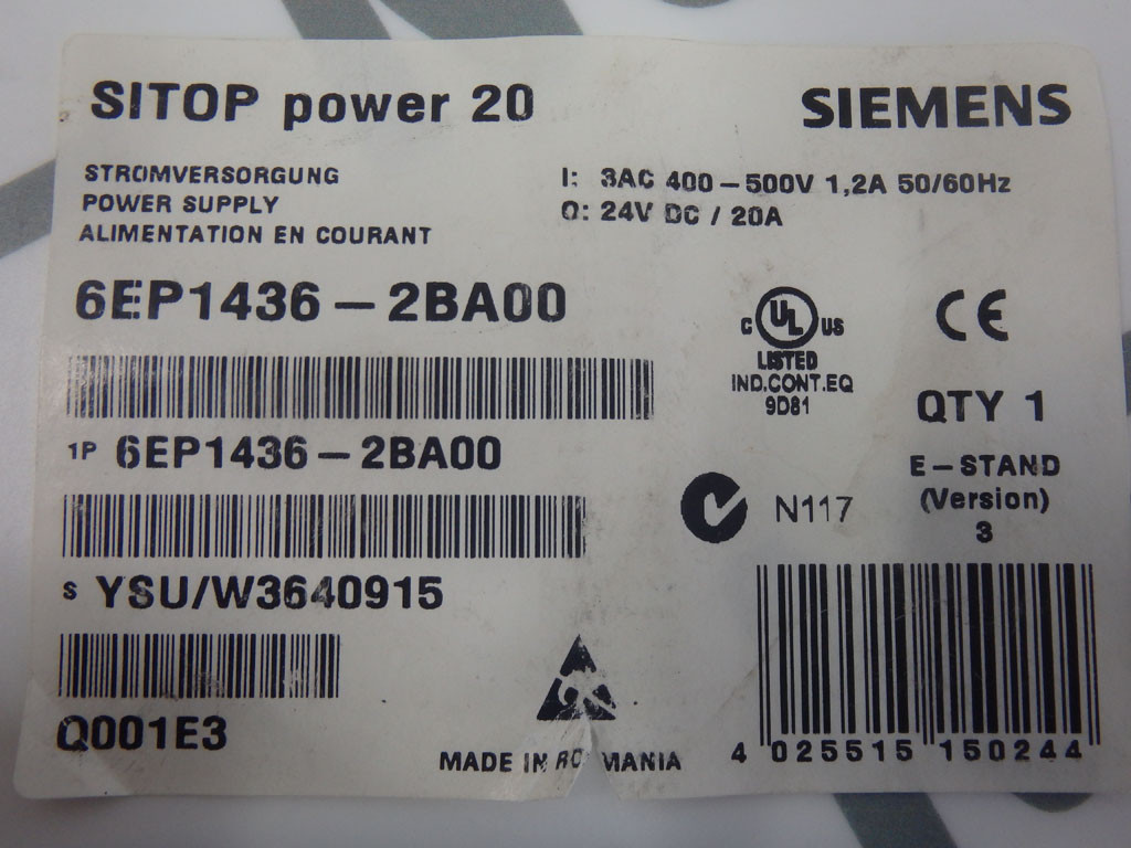 SIEMENS 6EP1436-2BA00