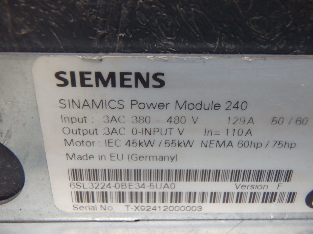 SIEMENS 6SL3224-0BE34-5UA0