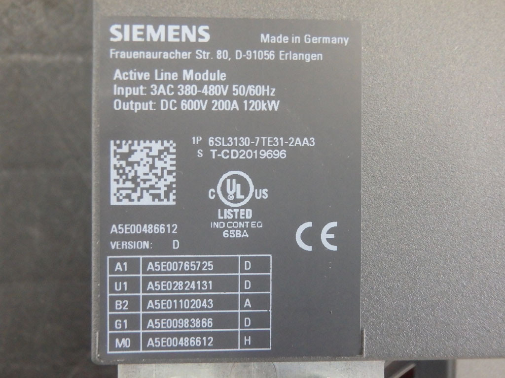 SIEMENS 6SL3130-7TE31-2AA3