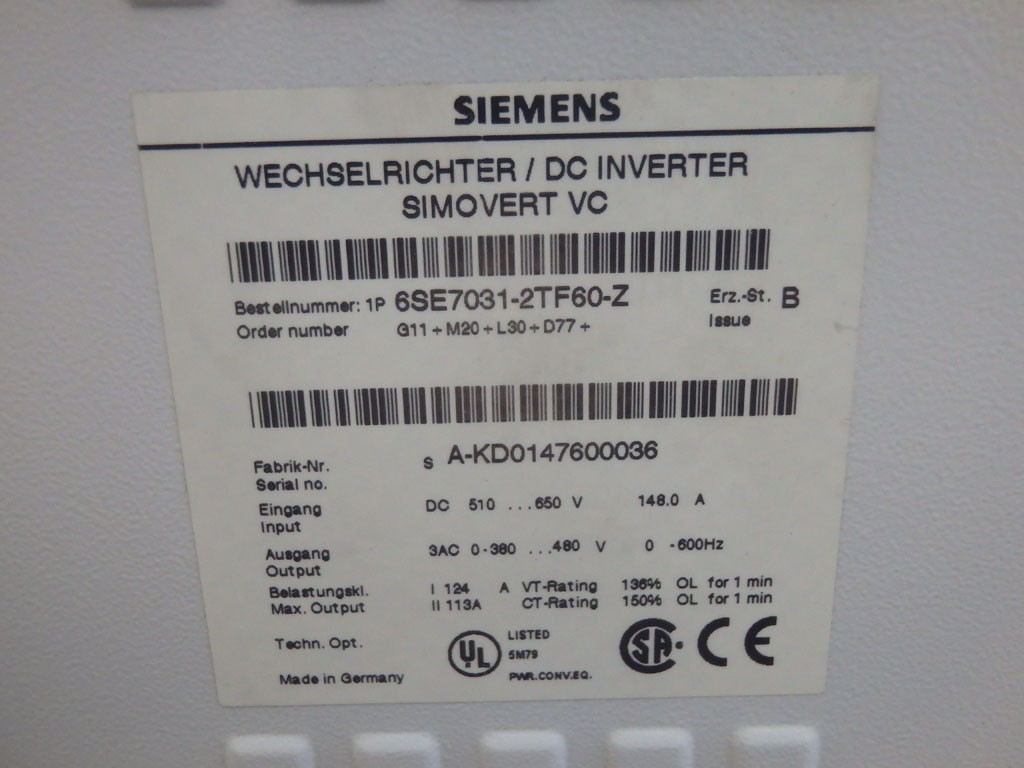 SIEMENS 6SE7031-2TF60
