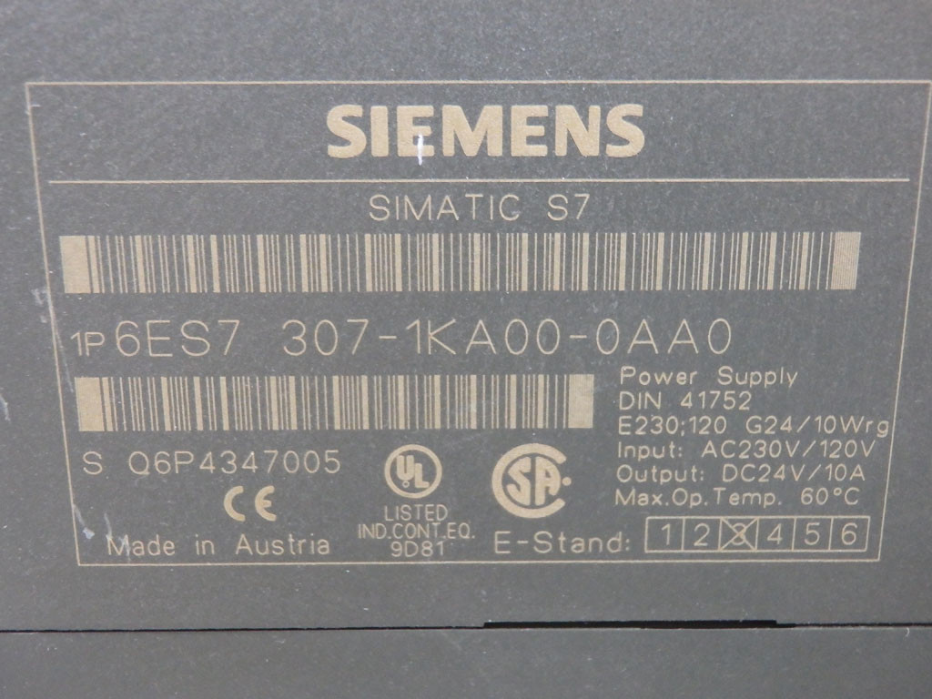 SIEMENS 6ES7307-1KA00-0AA0